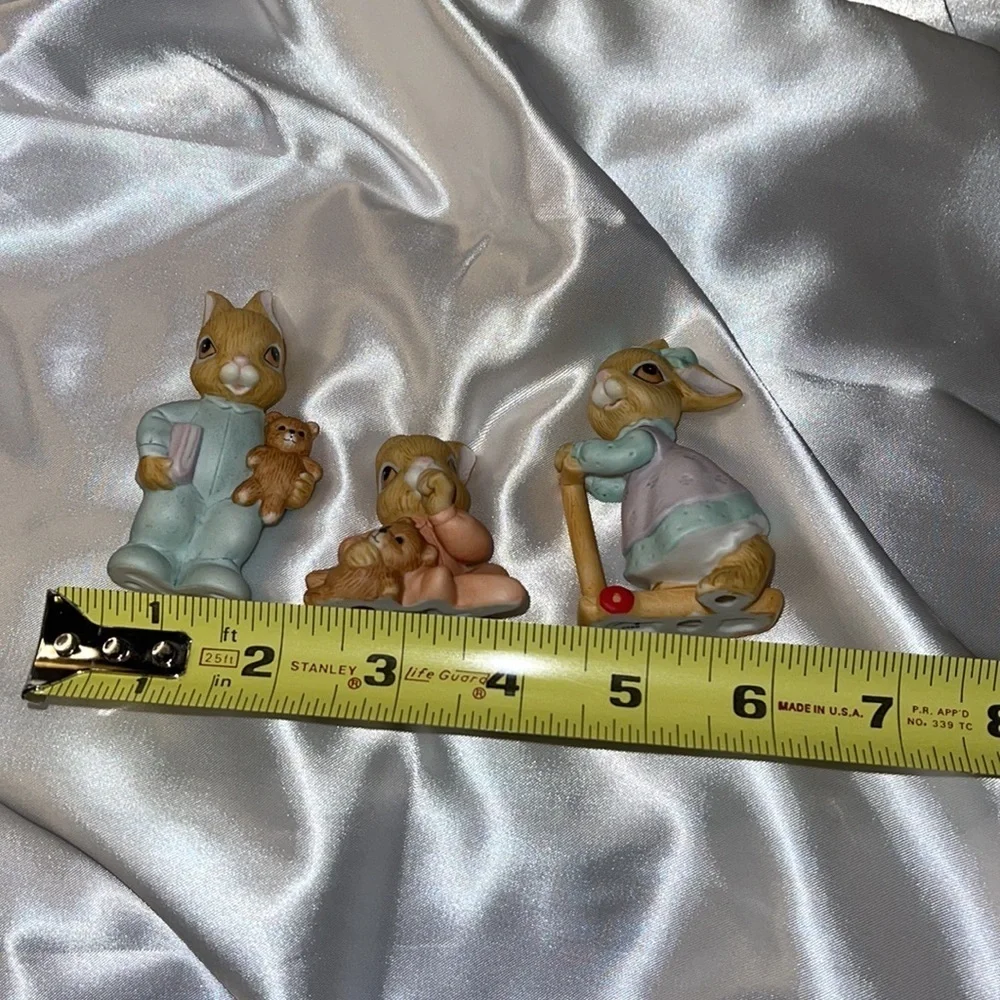 Home Interiors Vintage Bunny Trio 1466 Cute Nursery Poses